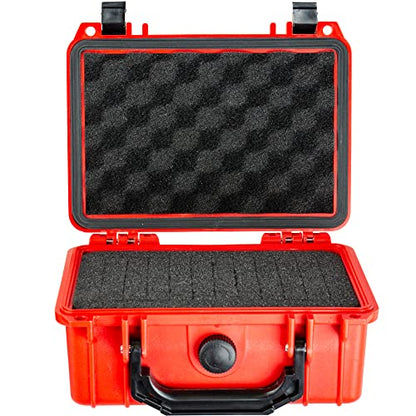 Eylar Compact 8.12 Inch Hard Protective Medical Case EMT First Responder and First Aid Service Storage Box, Waterproof, Dustproof, Shockproof with Foam (Red) - color: Red