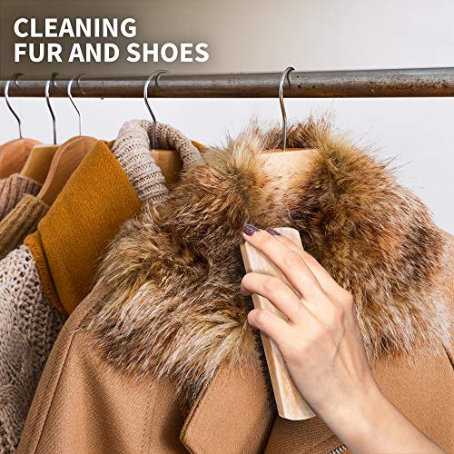 Light Wood Lint Brushes for Clothes, Clothes Brush, Cashmere Brush Old Fashioned Home Essentials Lint Remover by Konex - color: Light Wood