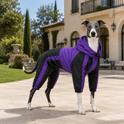 Lovelonglong Dog Hooded Raincoat, Small Dog Rain Jacket Poncho Waterproof Clothes with Hood Breathable 4 Feet Four Legs Rain Coats for Small Medium Large Pet Dogs Purple XS - color: Purple, size: XS (Small Dog ~5lbs)