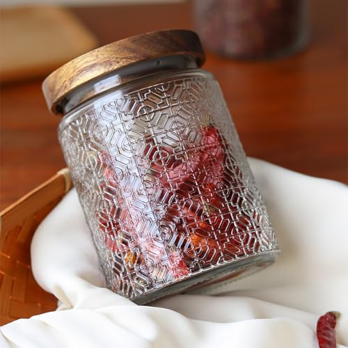 Adodeen Glass Storage Containers With Lids, Glass Jars With Lids, 24OZ - color: Window-24oz