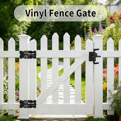 Self Closing Gate Hinges and Latch Kits for Vinyl/Wooden Fence Gates