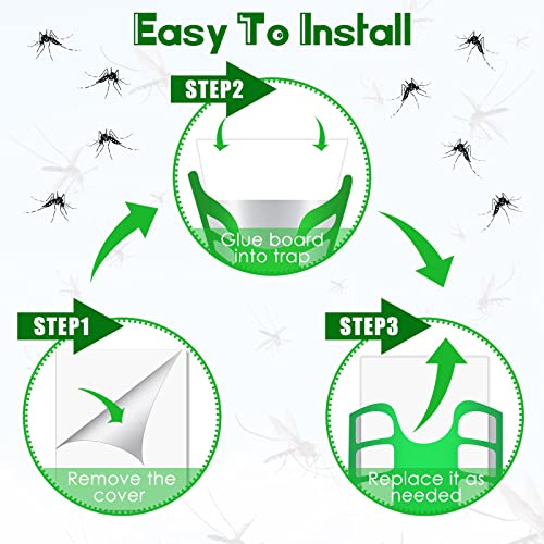 40 Pack Replacement Fly Glue Boards Sticky Cards for Mosquito Traps