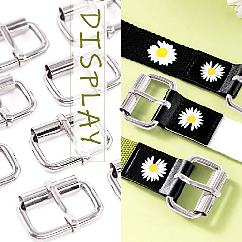 Swpeet 60Pcs 1 Inch / 25mm Heavy Duty Metal Ring Buckle Webbing Belts - color: Sliver, style: Metal Roller Buckles