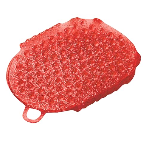ROMA Glitter Double Sided Massage Mitt - color: Red