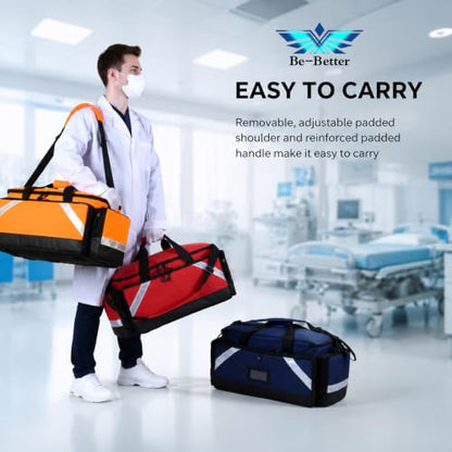 First Aid Bag Empty Medical Bag,Emergency Bag, First Aid Kits Storage Bag for Nursing,Doctors,EMT,EMS,RED - color: Red