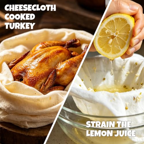 5 PCS Cheese Cloths, 36x36 Inch Cheesecloth Reusable Unbleached, Cheese Cloths for Straining, Cheese Making,Juicing,Baking & Cooking. - size: 36x36in