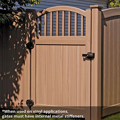 D&D LLMKDST LokkLatch Magnetic Gate Latch Dual-Sided Lockable, Brushed | Magnetic latching gate latch. Key lockable on both sides of the gate. Dual-Sided push/pull handle latch. For square post. - color: Brushed