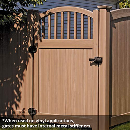 D&D LLMKDST LokkLatch Magnetic Gate Latch Dual-Sided Lockable, Brushed | Magnetic latching gate latch. Key lockable on both sides of the gate. Dual-Sided push/pull handle latch. For square post. - color: Brushed