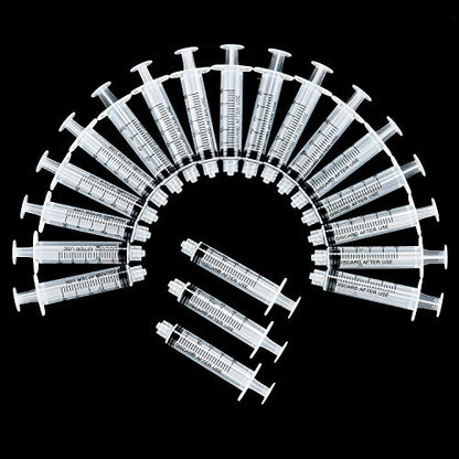 TecUnite 5 ml 20 Pack Plastic Syringes Without Needle for Liquid and Craft - size: 5 ML