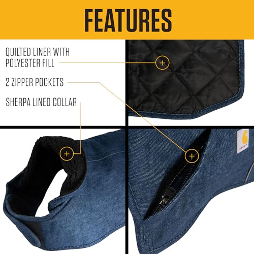 Carhartt Denim Insulated Chore Coat Canal S - color: Denim, size: Small