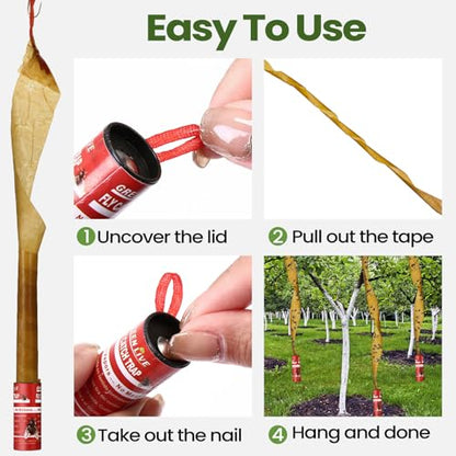 Qualirey 80 Pack Fly Strips Sticky Fly Trap Indoor Outdoor Hanging Ribbon Tape Paper Flying Insect Trap Gnat Killer Traps Catcher for Fruit Flies, Bug, Insect, Pest (Red) - color: Red