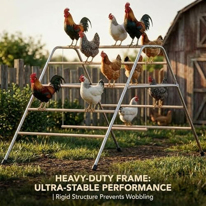CHIKENCOOP Chicken Coop Roosting Perch Essentials：Perfect for Backyard Poultry, Easy Installation Farm Roost Toys for Chickens(81.7''L x 41.3'' W x 41.7H'') - size: 81.7"L x 41.3"W x 41.7"H