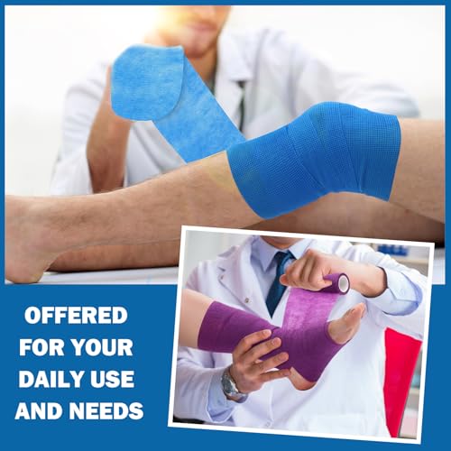 Treela 36 Pcs Self Adherent Bandage 4" X 5 Yard Wrap Breathable - color: Light Color, size: 4" X 5 Yard