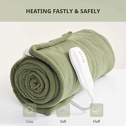 Heated Blanket 50''x60'', Soft Heated Throw Blanket,Green - color: Green, size: 5060