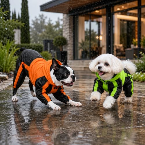 Pet Apparel Large Dog Clothing Raincoat Pet Clothes Rain Coat For Big Large Dogs Red Green Waterproof (L-XS, Green) - color: Green, size: L-XS (Medium Dog ~20lbs)