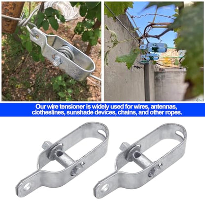 Wire Tensioner Tool for Fence, 12-Pack Galvanized Steel Clip Lock