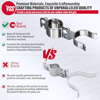 Stainless Steel 1-7/8" x 1-7/8" Chain Link Gate Latch （Fit 1-7/8" Gate Frame）, Heavy Duty Chain Link Fence Gate Fork Latch with Hole for Padlock 1Pack - color: 1-7/8"x1-7/8"