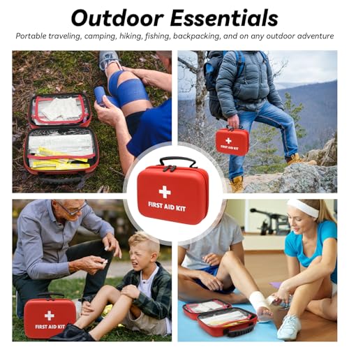 Faylapa Travel First Aid Pouch, Empty First Aid Bag, 9x7x3 inches Portable Outdoor First Aid Medical Storage Organizer Bag for Travel, Boat, Office, Sports, Hiking, Outdoor(Bag Only)