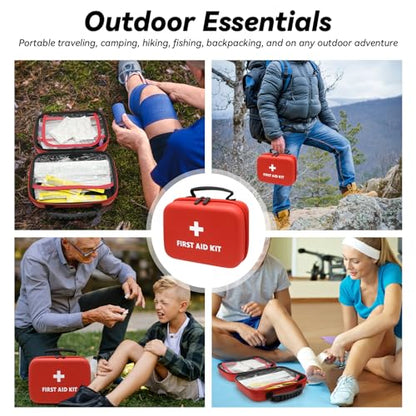 Faylapa Travel First Aid Pouch, Empty First Aid Bag, 9x7x3 inches Portable Outdoor First Aid Medical Storage Organizer Bag for Travel, Boat, Office, Sports, Hiking, Outdoor(Bag Only)
