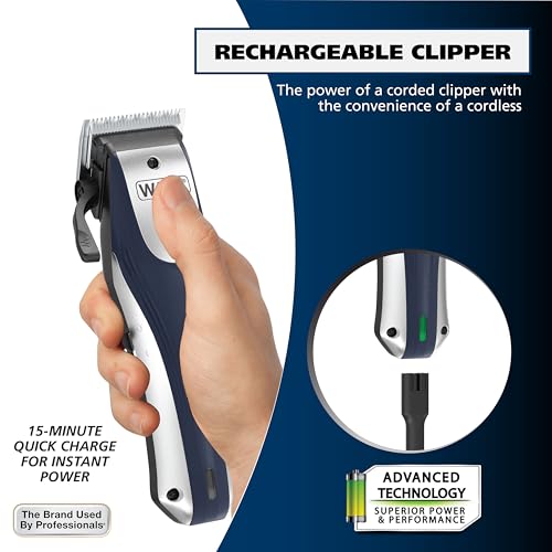 Wahl Lithium Ion Pro Rechargeable Cordless Hair Clippers for Home Haircuts