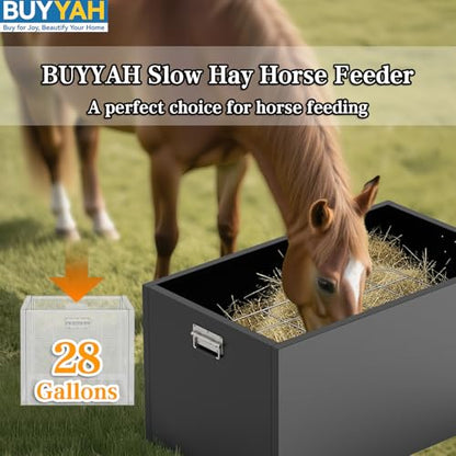 Slow Hay Horse Feeder, Heavy Duty Steel Slow Feeder