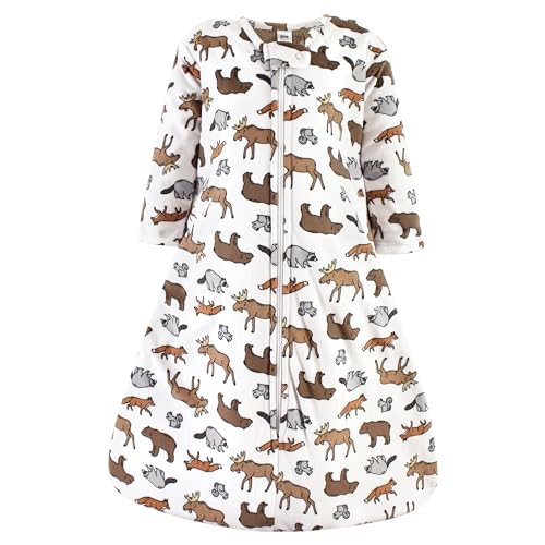 Hudson Baby Unisex Baby Long Sleeve Plush Faux Fur Sleeping Bag, Wearable Blanket - color: Animal Adventure, size: 12-18 Months