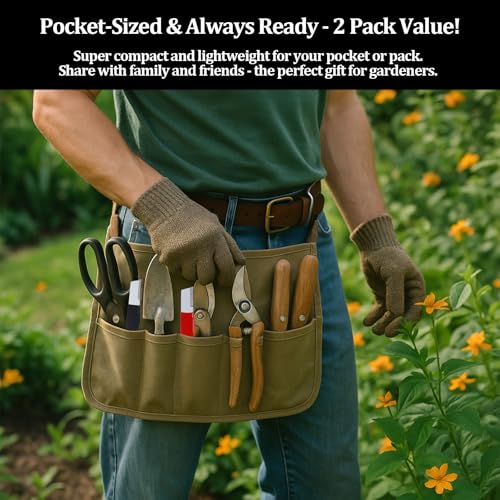 2 Pack Pocket Sized Garden Tool Blade Sharpener Sharpening Tool for Pruners, Shears, Knives, Axes Portable & Easy to Use for Gardening, Camping, Outdoors - size: 2 Pack