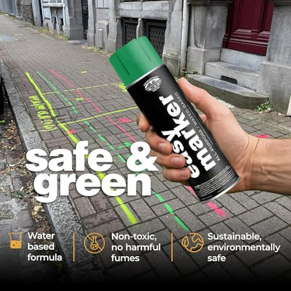 Fox Valley Easy Marker Inverted Spray Paint 16oz Pack of 12, Green