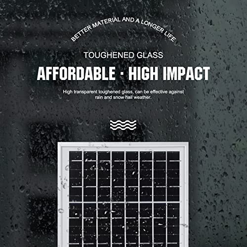 ECO-WORTHY 10W Solar Panel Battery Charger Portable for Charging 12V Battery or Vehicle Gate Opener,Electrical Fence Chicken Coop Lawn Tractor Boat - size: 10W Panel