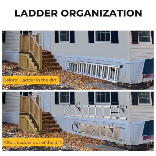 BougeRV 2 Pack Ladder Rack for Trailer Side Mount 353 lb Capacity