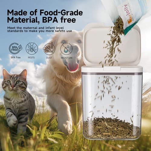 LivLab Mker 25 lb Airtight Dog Food Storage Container with Scoop - color: (D1035)-1.2L-2