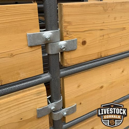 Wood Panel Clamps – Made in USA, 1-5/8” Corral Panels, Attach Lumber to Horse Stalls & Round Pens, 8-Pack