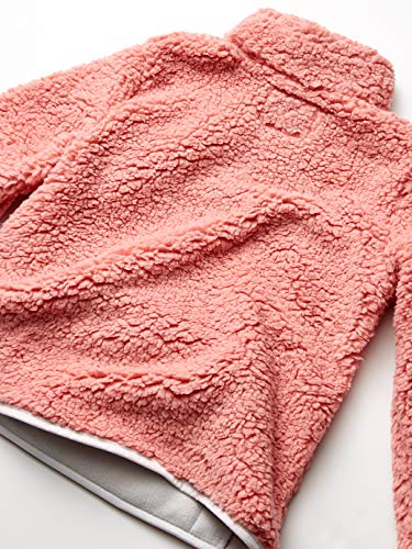 Amazon Essentials Girls' Long Sleeve Sherpa Fleece Quarter-Zip Pullover Jacket, Insulated - color: Mauve, size: X-Small