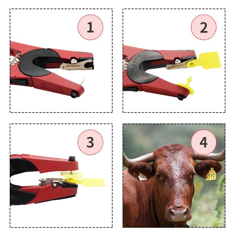 Ear Tag Plier Livestock Identification Tag Forceps for Cattle Pig Livestock Goat