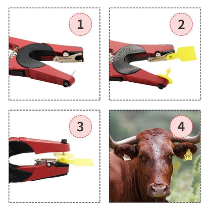 Ear Tag Plier Livestock Identification Tag Forceps for Cattle Pig Livestock Goat