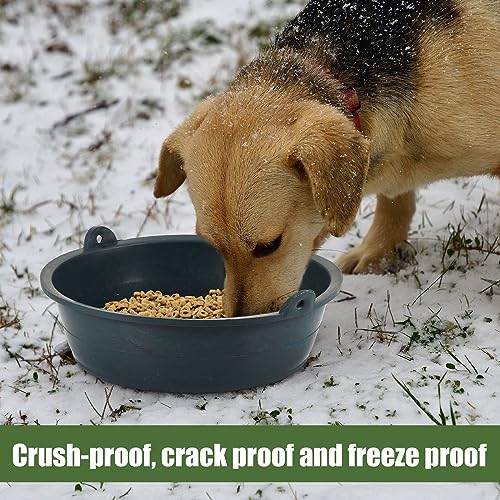 Sadnyy 5 Pcs Feed Pan 0.75 Gallon/3 Quart Utility Horse Feed Bucket Livestock Feeder Tubs Ox Tendon Bowl for Horses Dog Cats Goats Chicken Dust Bath - size: 0.75 Gallon/3 Quart