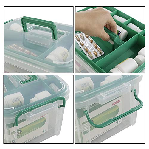 First Aid Kit Container, Clear Organizer Box, Medicine Organizer