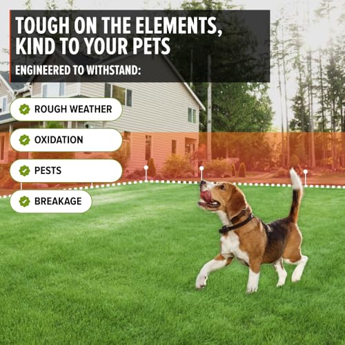 Dog Fence Wire for Electric Dog Fence System, 1000 ft, Covers 1 Acre Area, Easy to Install, Compatible with reputable Underground Fence Brands, Durable, 20 Gauge Wire .025 Polyethylene Coated - size: 1000 FT