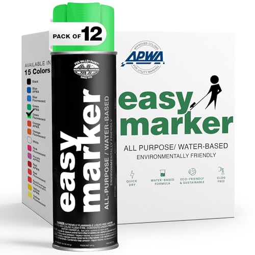 Fox Valley Easy Marker Inverted Paint 16oz Pack of 12, Green Fluorescent
