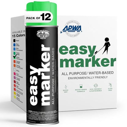 Fox Valley Easy Marker Inverted Paint 16oz Pack of 12, Green Fluorescent