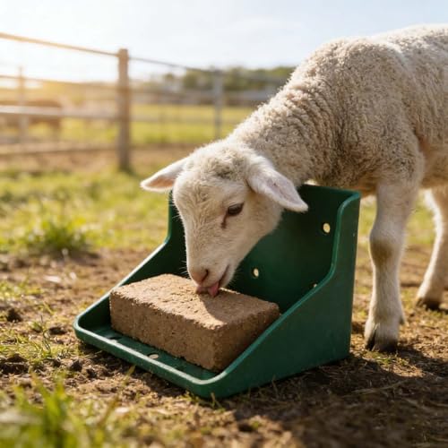 Horse Salt Block Holder, Mineral Dispenser Mineral Feeder for Cow Deer Goat Sheep Livestock Licking Eating Backyard Farm (Green) - color: Green
