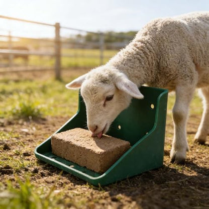 Horse Salt Block Holder, Mineral Dispenser Mineral Feeder for Cow Deer Goat Sheep Livestock Licking Eating Backyard Farm (Green) - color: Green