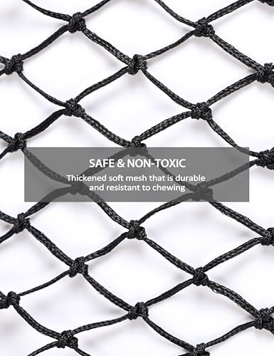 Harrison Howard Slow Feed Hay Net Horse 2 Pcs Horse Feeding Supplies Black 40" Length with 2" Holes