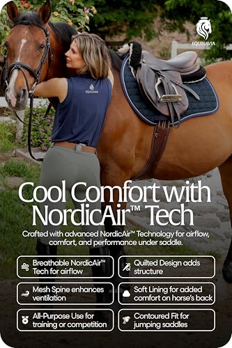 Equinavia Svalbard NordicAir Tech Horse Saddle Pad, Equestrian Saddle Pads - color: Navy