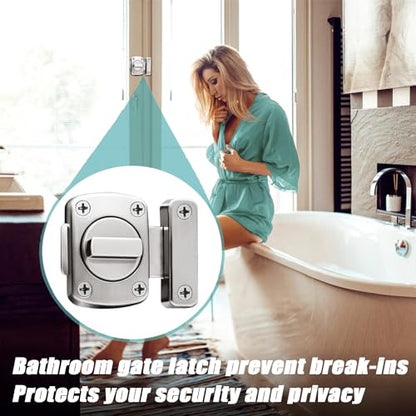 Bathroom Stall Door Latch Inner Door Reinforcement Lock - color: Silvery