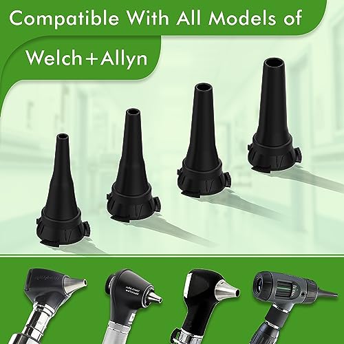 OTICA Reusable Diagnostic Otoscope Specula 2.5mm, 3mm, 4mm, 5mm Compatible with Welch_Allyn Medical Speculum Pinpoint Accuracy