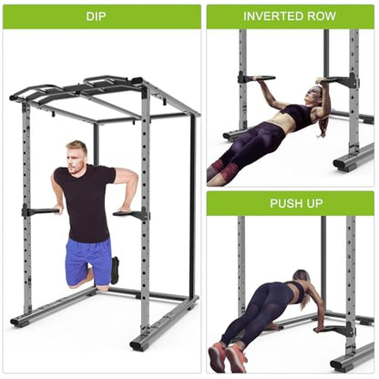 SELEWARE Dip Bar Attachment for Power Rack, 2 x 2 Tube, Multi Grip Handle - color: Multi Grip Dip Bar Attachment for 1" Hole of 2x2 inch Rack