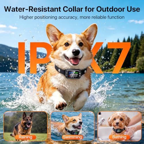GPS Wireless Dog Fence System, Electric Fence for Dogs, 3 Training Modes