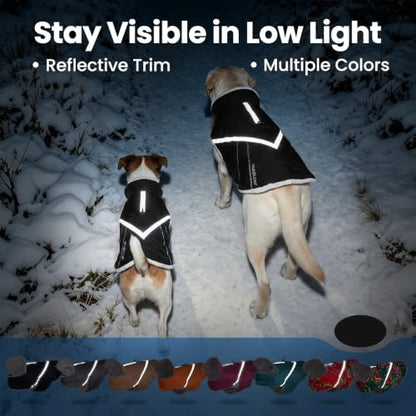 VIVAGLORY Dog Jacket Warm Snowrap Dog Winter Coat Vest, S, Black - color: Black, size: S(Chest: 18-22'')