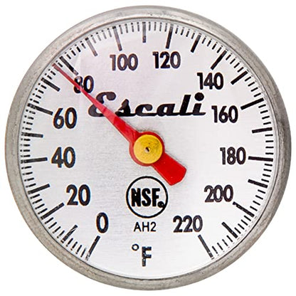 Escali AH2 Instant Read Small 1-inch Dial Thermometer Fahrenheit Protective Sheath Shatter Proof NSF Certified Commercial (5-inch Probe Length) - style: Dial